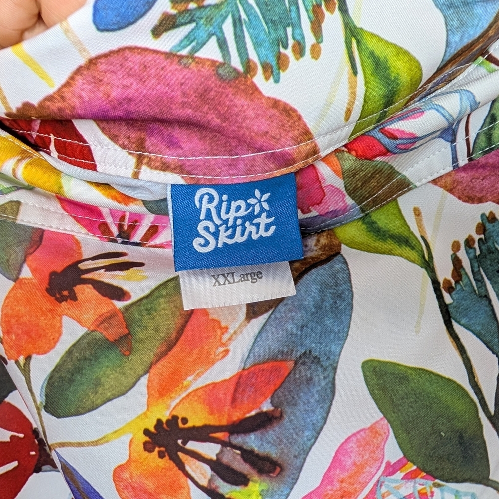 RipSkirt Hawaii Wrap Skirt Length‎ 3 Wildflower Watercolor Beach Cover Up - Picture 12 of 16